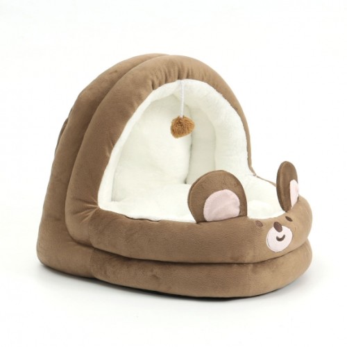 큐티펫 반려동물 동굴하우스(브라운곰)