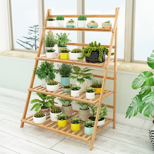 가드닝 4단 대나무 화분진열대A (80cm)