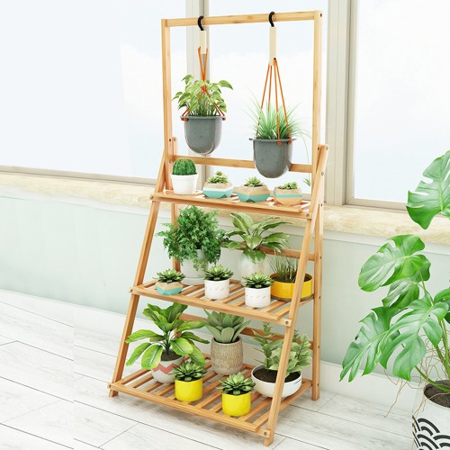 가드닝 3단 대나무 화분진열대B (60cm)