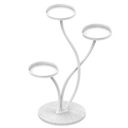 3단 스틸 화분 진열대(화이트/화이트) B