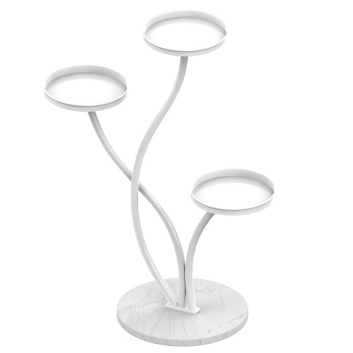 3단 스틸 화분 진열대(화이트/화이트) B