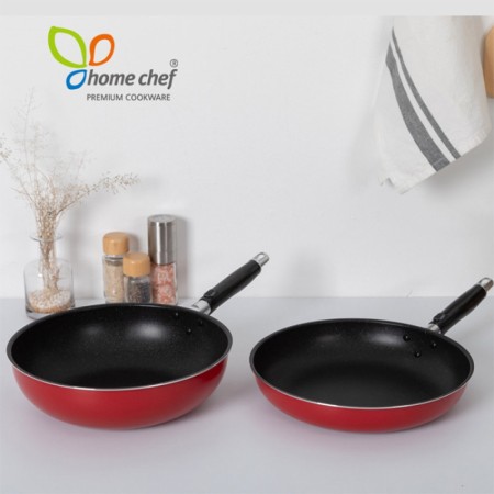 [홈셰프] 스톤마블 후라이팬2종 (28cm+26cm웍), hc0802se-1