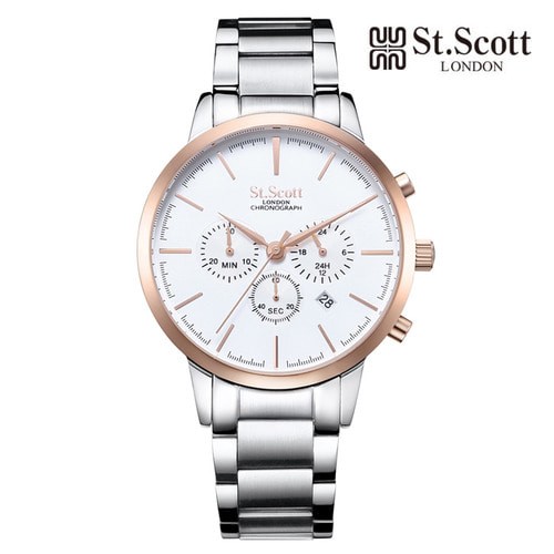 [St.Scott] 남성 메탈시계, ST7101RSS
