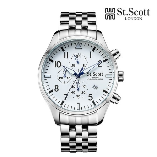 [St.Scott] 크로노그래프 남성 메탈시계, ST3052SSS