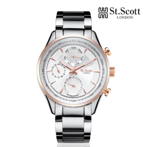 [St.Scott] 남성 메탈시계, ST6014RSS