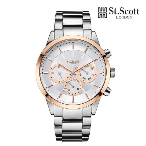 [St.Scott] 멀티 남성 메탈시계, ST3056RSS