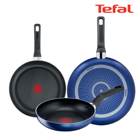 테팔 팬&냄비 PTFE 미드나잇 블루 3종세트 (프라이팬 20cm + 24cm + 28cm)