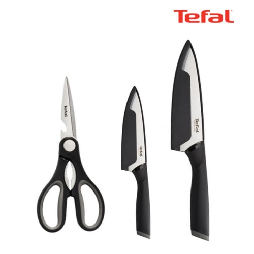 [테팔] 콜렉션 칼가위 3종 세트(식도 15cm + 과도 9cm + 주방가위)