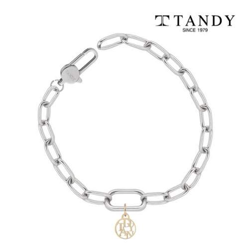 [TANDY] 탠디 여성용 엠블럼 팬던트 링크체인 팔찌 TDB503S 콤비