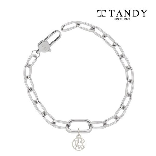 [TANDY] 탠디 여성용 엠블럼 팬던트 링크체인 팔찌 TDB503S 실버