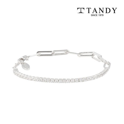 [TANDY] 탠디 실버925 여성용 클립 체인 테니스 팔찌 TDB502
