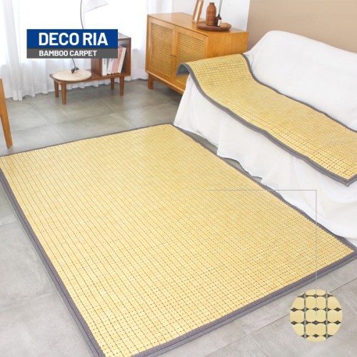 [DECO RIA] 데코리아 고급 마작 사각보더 대나무 매트 싱글 100x190CM