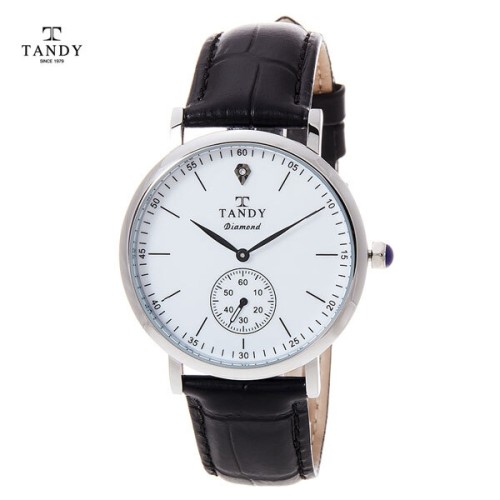 [TANDY] 탠디 다이아몬드시계 DIA-1902M WH 남성(블랙밴드)