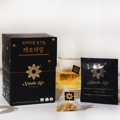 [난다라이프] 해썹 프리미엄 유기농 캐모마일차 1.5g x 25개입(각 티백 개별 포장)