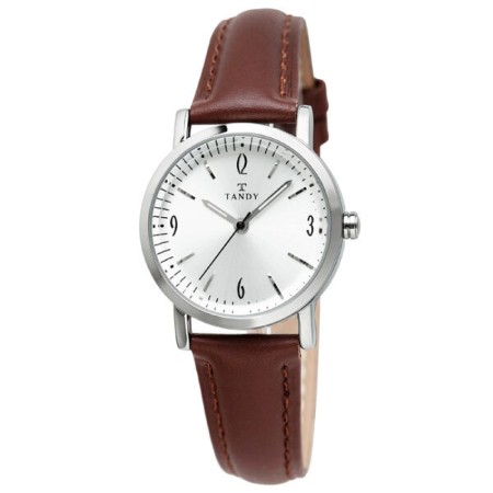 [TANDY] 탠디 가죽 손목시계 여성용 T-1706F WT BR
