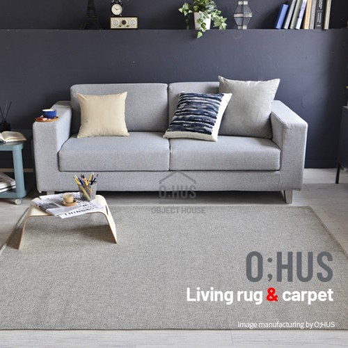 [O;HUS] 오후스 자가드셔닐 평직 러그 카페트 100×150CM + 증정 매트(랜덤)