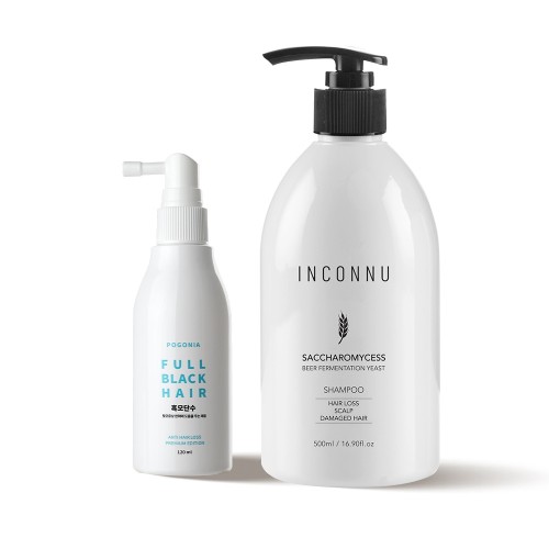 [포고니아] 헤어토닉 (탈모 기능성 인증)120ml  + 맥주 효모 샴푸 500ml