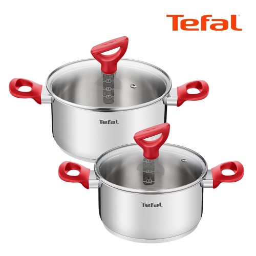 [Tefal] 테팔 에디션 레드 인덕션냄비 양수18cm+양수20cm