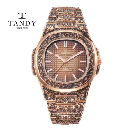 [TANDY] 탠디시계 인그레이빙 라인 T-6295 ROSE-BROWN