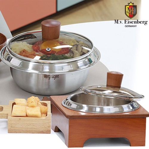 [아이젠베르그] 베르뉴겐 3PLY 스텐 가마솥 3종(16, 20cm, 16cm받침대)