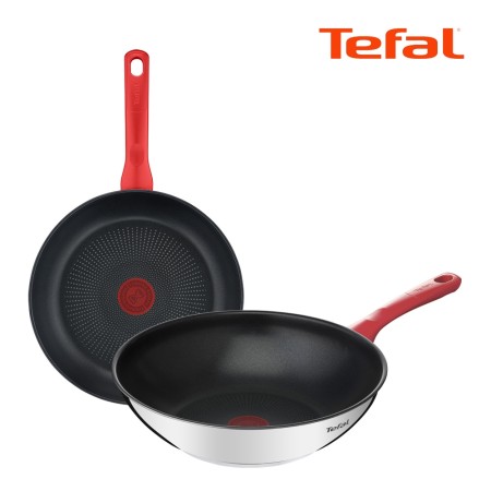 [Tefal] 테팔 에디션 레드 인덕션 후라이팬 26cm+궁중팬28cm