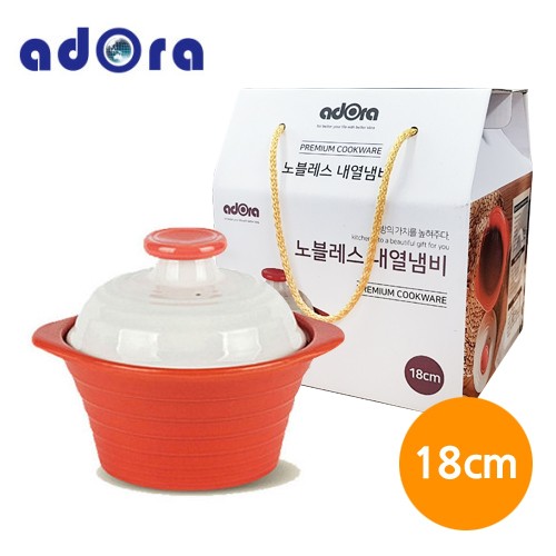 [아도라] 노블레스 국산 무균열 세라믹 내열냄비 18cm