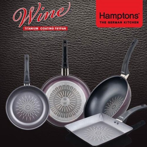 [Hamptons] 독일 햄튼 와인 티타늄 인덕션 후라이팬 4종세트A(20,26후라이팬,28궁중팬,22사각팬), HTW-T268W2S