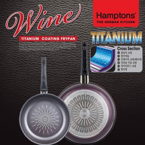 [Hamptons] 독일 햄튼 와인 티타늄 인덕션 후라이팬 2종세트A(20,28후라이팬), HTW-T228S