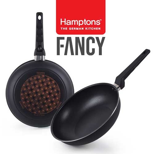 [Hamptons] 햄튼 팬시 다이아몬드 5중코팅 후라이팬2종세트 D(26후라이팬,28궁중팬), HFF-6F8W