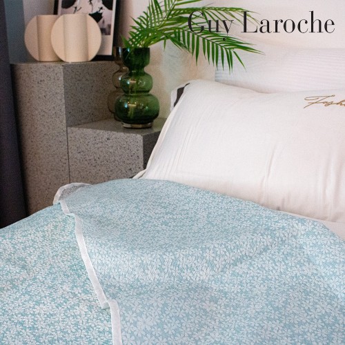 [Guy Laroche] 기라로쉬 플라워 민트 홑이불 160*200cm