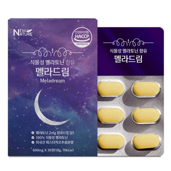 [뉴네이처] 식물성 멜라토닌 함유 멜라드림 600mg x 30정