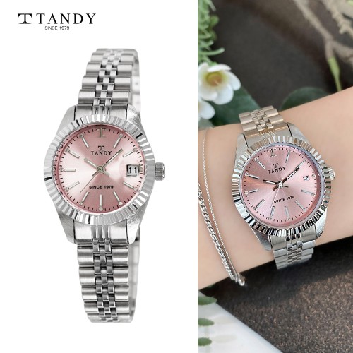 [TANDY] 탠디 럭셔리 메탈 손목시계(스와로브스키 식입) T-3921 여자 러브핑크